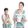 Porte-bébé hipseat couleur vert pour porter bébé plus longtemps