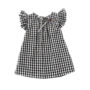 Robe fille à carreaux noirs et blancs