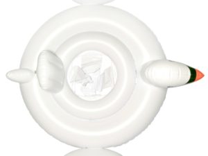 Vue au-dessus de la bouée enfant avec siège