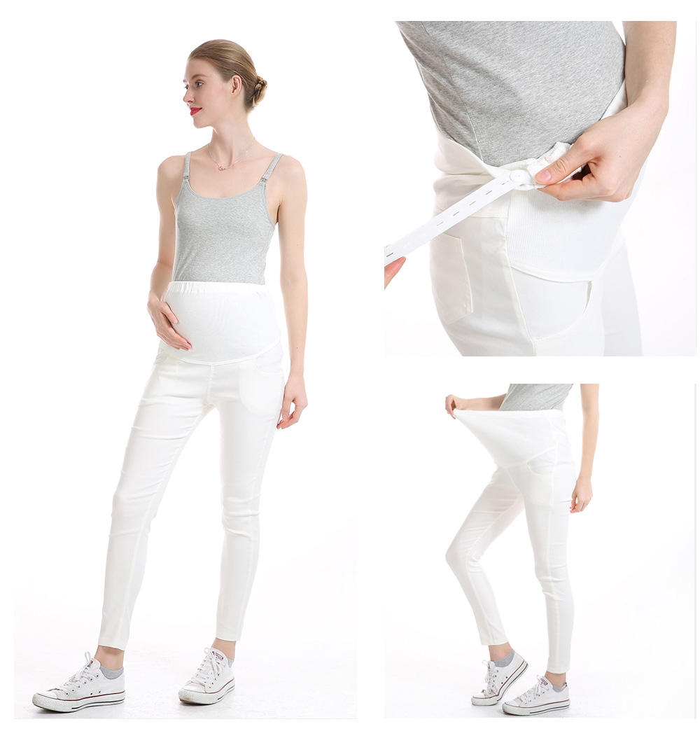 Legging blanc femme enceinte