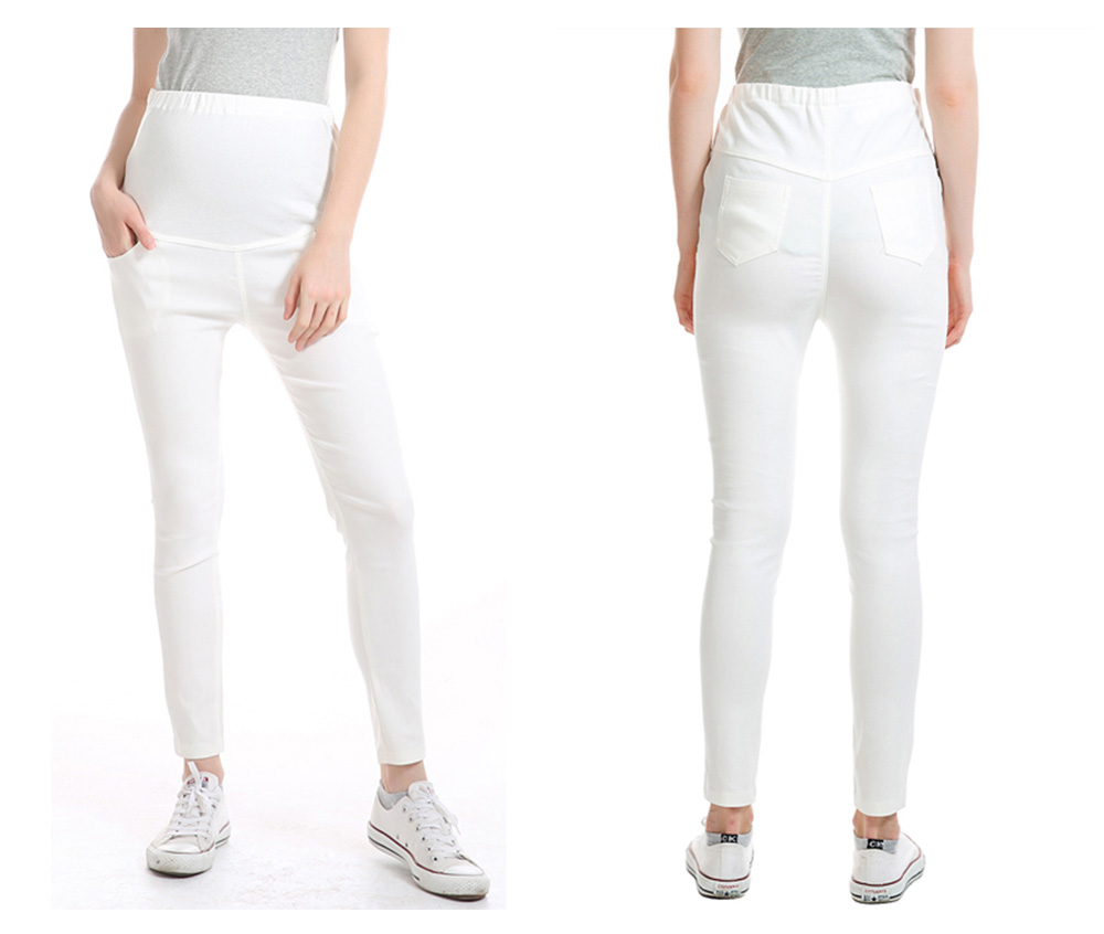 Legging blanc grossesse