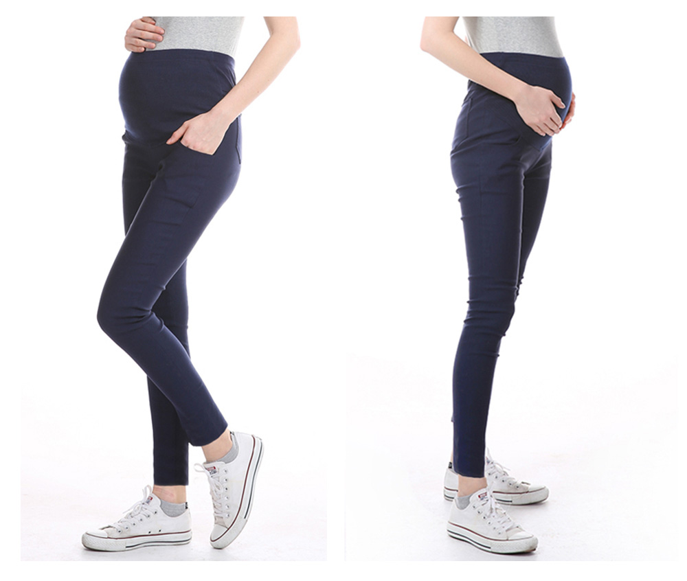 Legging bleu pour femme enceinte