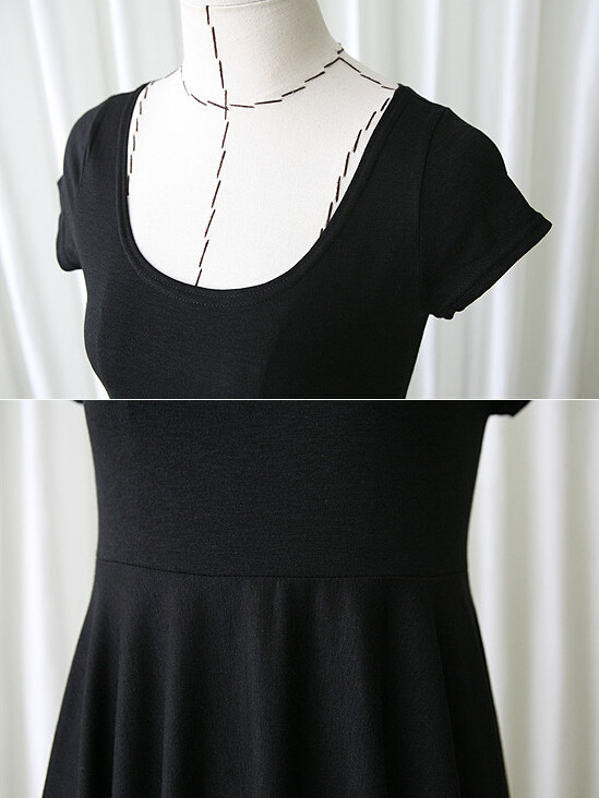 Détails Robe d'été noire grossesse