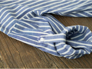 Manches longues de la robe grossesse et post-grossesse - Robe bleu et blanc à rayures