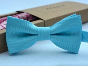 Nœud papillon couleur bleu clair pour enfant garçon mariage, baptême, cérémonie