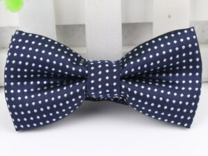 Nœud papillon bleu marine à pois blancs - Nœud papillon garçon