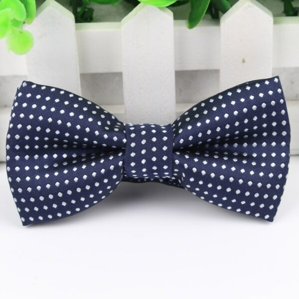 Nœud papillon bleu marine à pois blancs - Nœud papillon garçon
