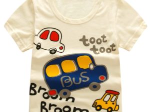 T-shirt jaune enfant garçon Bus