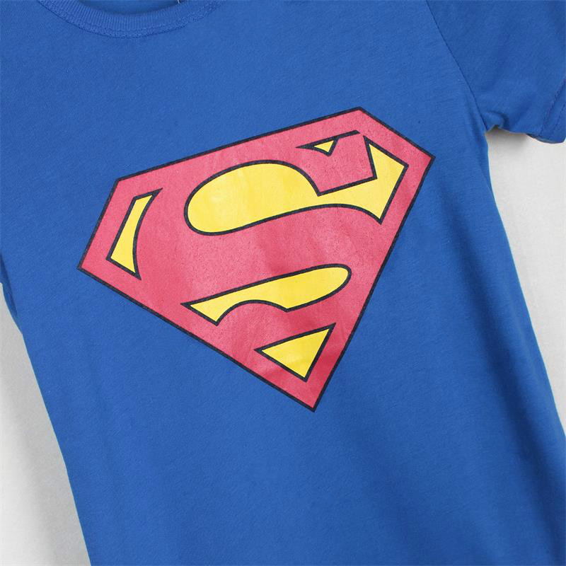 Superman Ensemble Short et Tee Shirt Manches Courtes Enfant garçon Bleu de 3 à 8ans 
