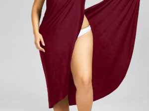Robe couleur bordeaux décontractée grossesse