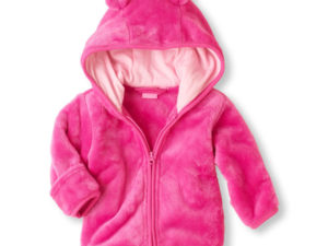 Veste bébé velours rose