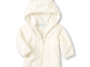 Veste bébé velours blanche