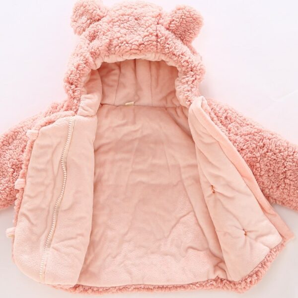 Intérieur de la veste ours rose
