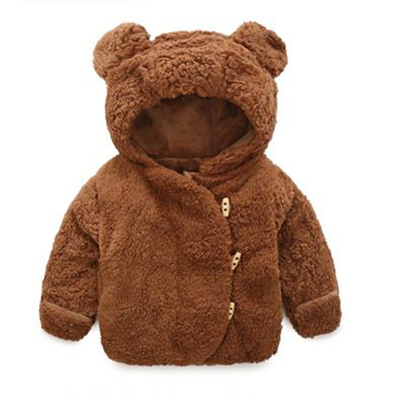 Veste bébé hiver TEDDY BEAR - Capuche épaisse, imitation fourrure
