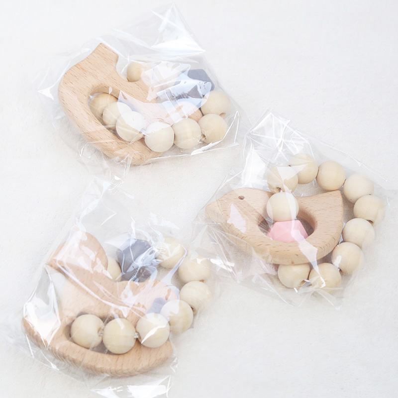 Anneaux de dentition en bois