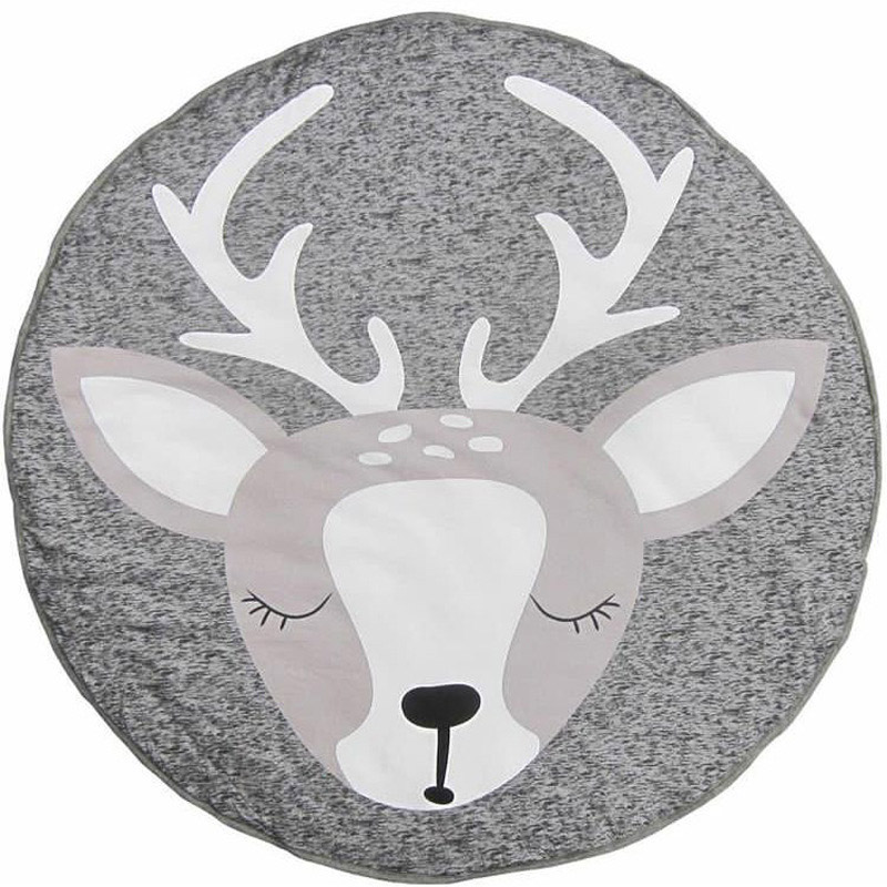 Tapis De Jeu Rond Pour Chambre Bebe Enfant Animaux