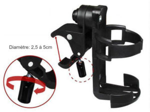 Porte biberon bébé support adapté à toutes les poussettes
