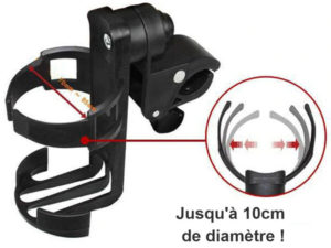 Porte biberon jusqu'à 10cm de diamètre