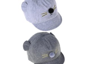 Casquette automne hiver gris clair ou gris foncé pour bébé