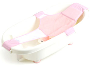 Support de sécurité rose fixé à la baignoire