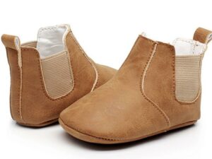 Mocassins en cuir pour bébé couleur marron