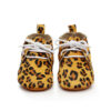 Mocassins bébé en cuir peau de panthère