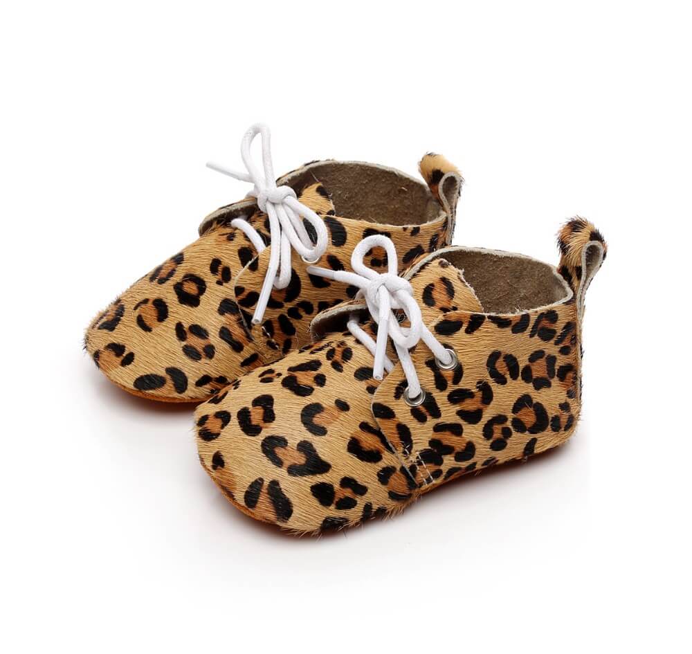 Chaussures bébé peau de panthère imitation