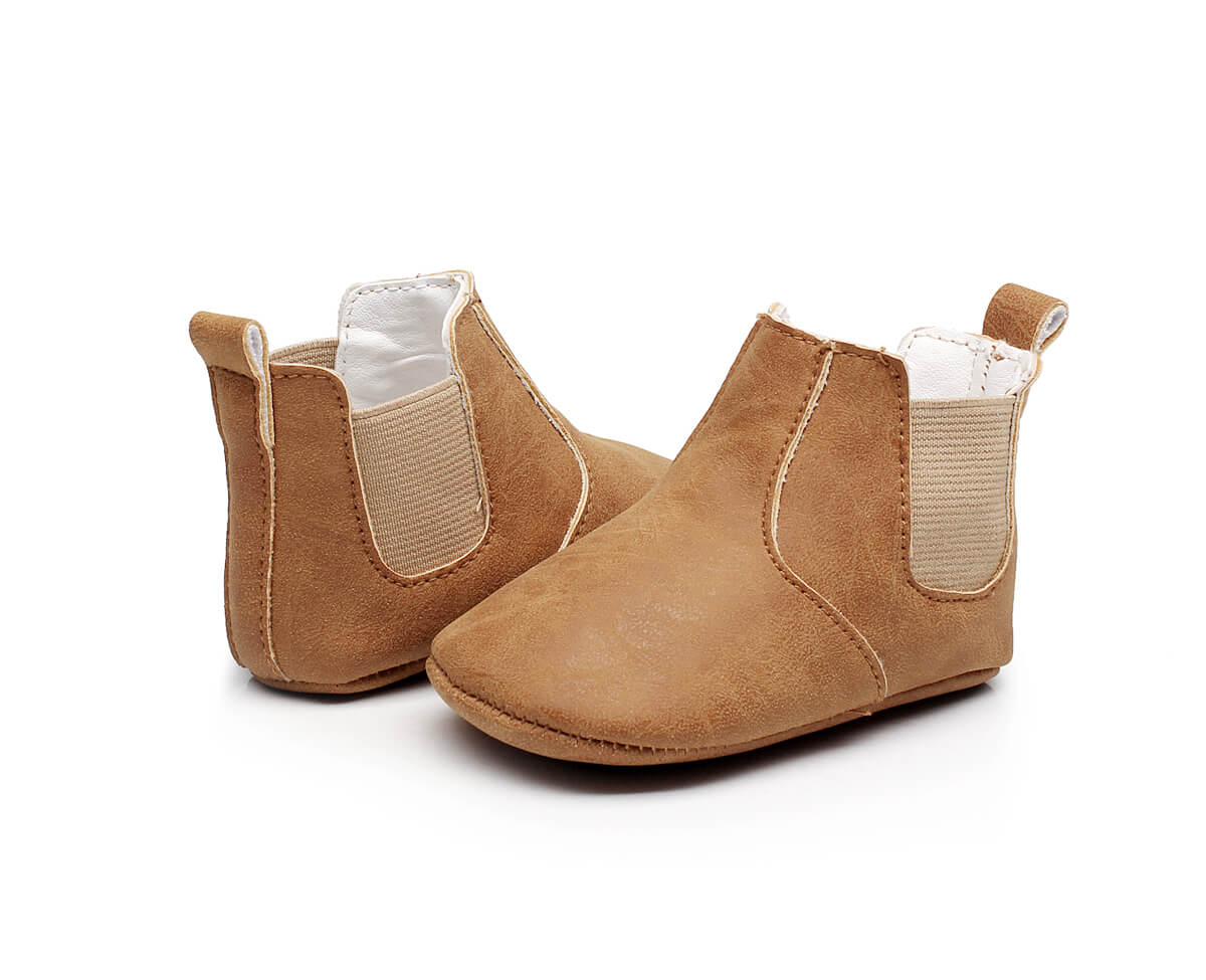 Mocassins cuir marron pour bébé