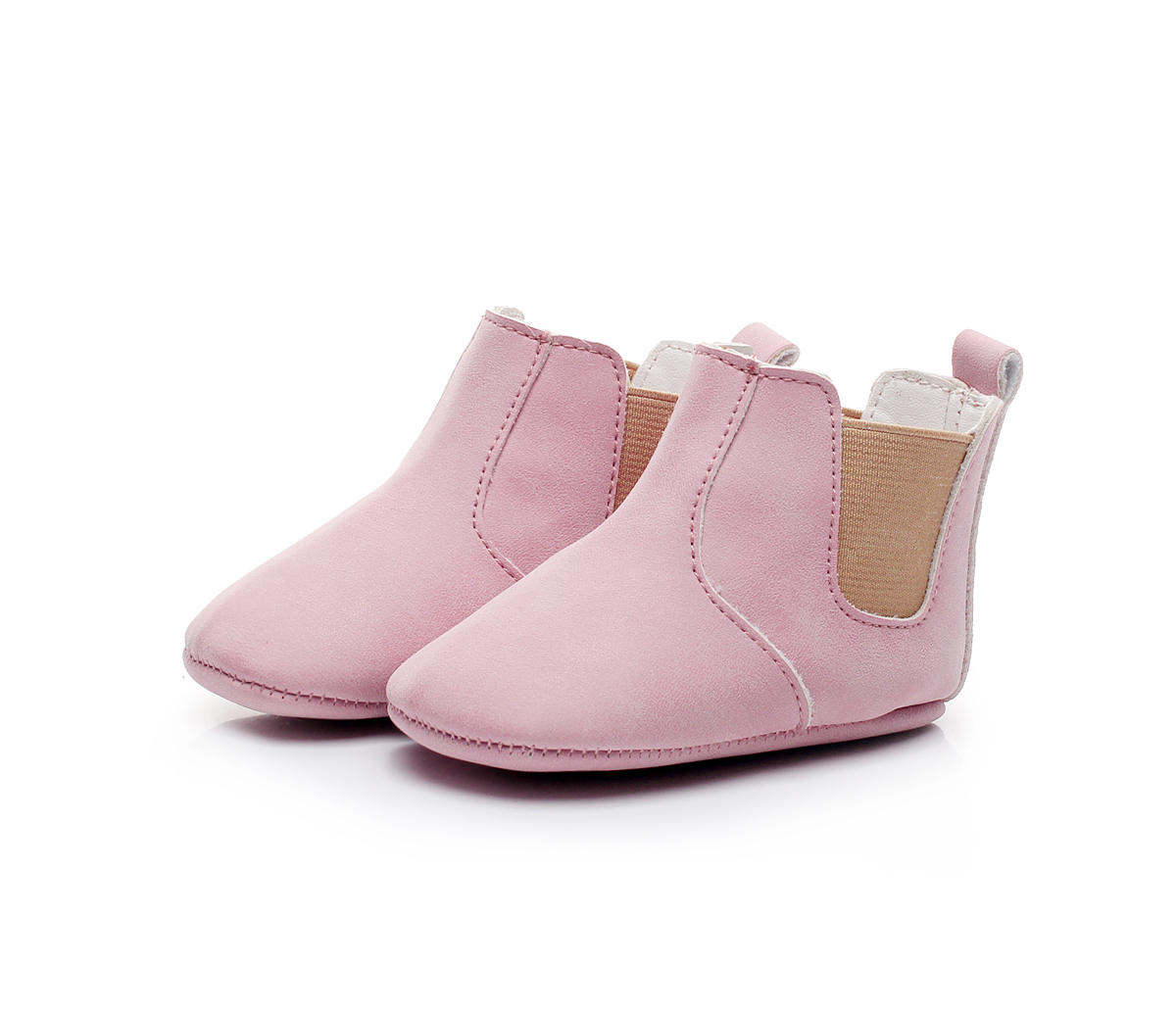 Mocassins cuir rose pour bébé