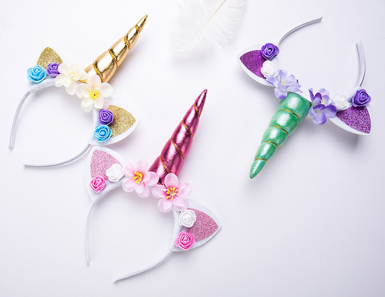 Serre-tête licorne différents coloris au choix