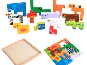 Blocs en bois - Formes d'animaux