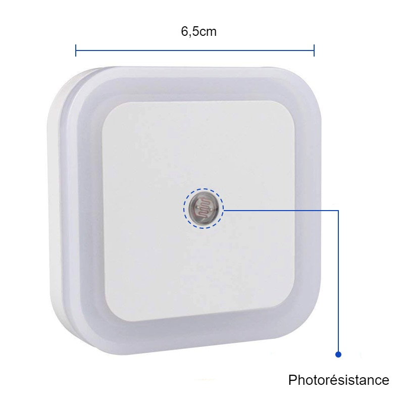 Photorésistance - Capteur lumière - Veilleuse de nuit - Lumière blanche