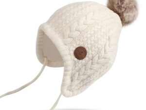 Bonnet bébé couleur blanc écru