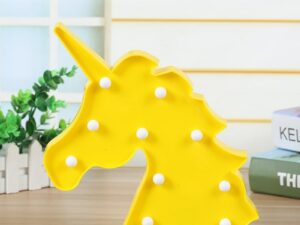 Veilleuse licorne jaune