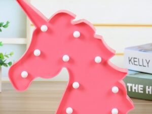 Veilleuse licorne rose