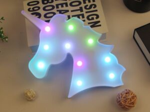 Veilleuse licorne - Lampe LED arc-en-ciel