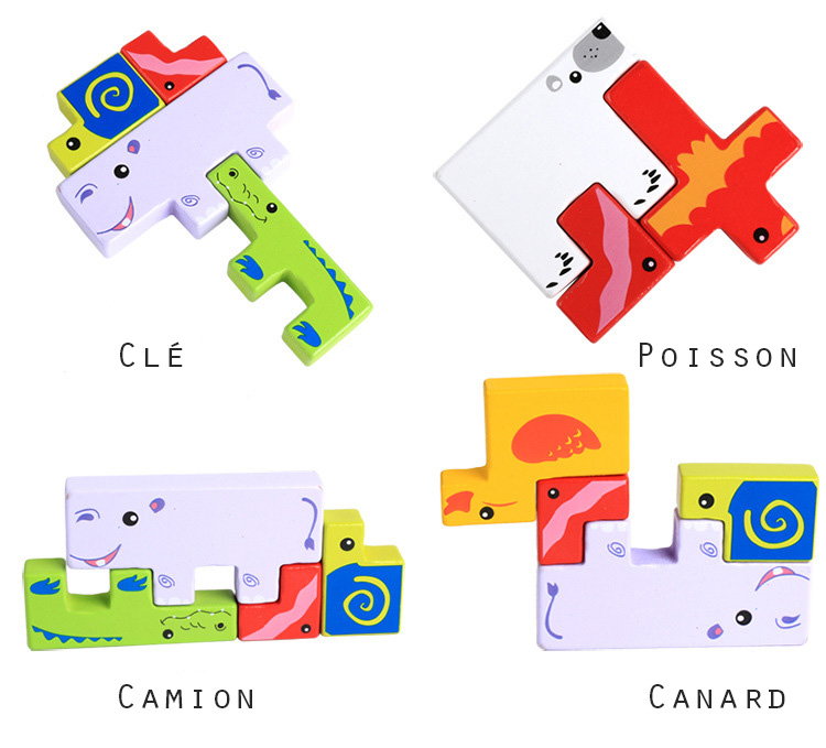 Création de formes avec les blocs en bois
