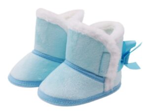 Bottines en suédine bébé - couleur bleu