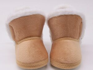 Boots en suédine bébé - couleur beige