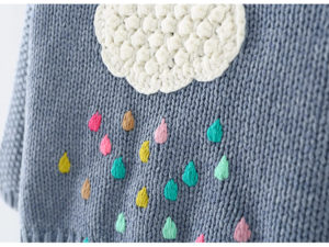 Détails du pull hiver pour fille