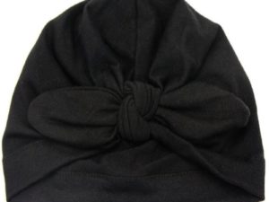 Bonnet turban bébé couleur noir