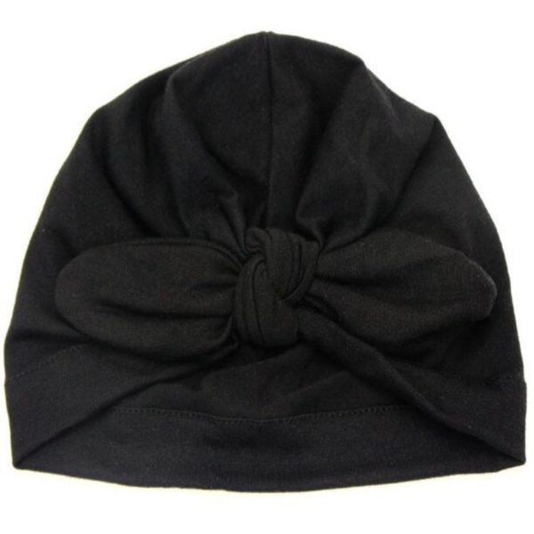 Bonnet turban bébé couleur noir