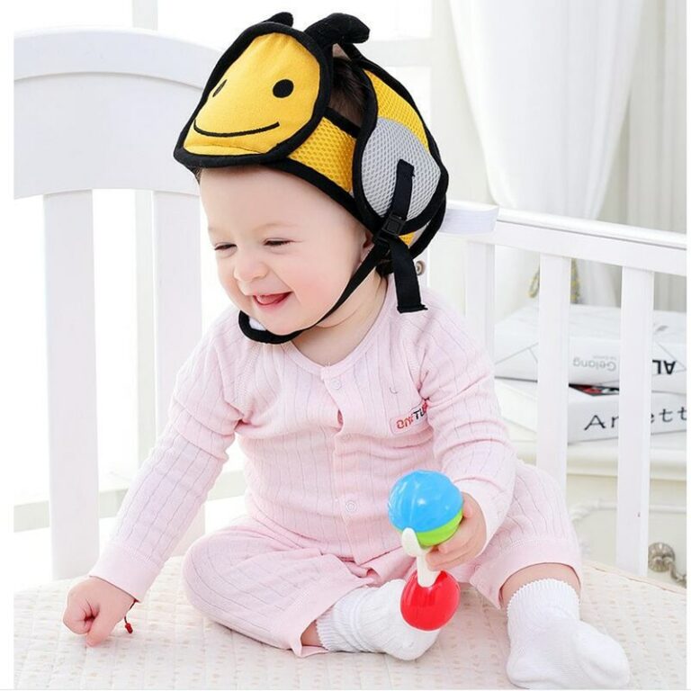 Casque Anti Bruit Bebe Minging - Protection Tête 360° Réglable Avec Oreilles De Lapin Casque Anti-choc Bébé
