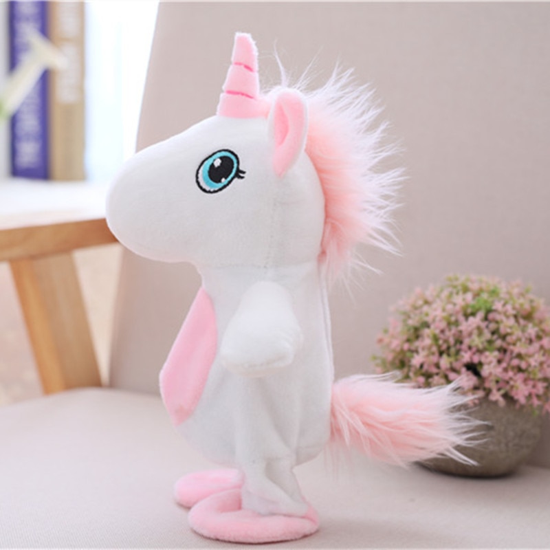 Jouet Licorne avec Laisse - Allume la Corne de Licorne, Marche, Hochement,  Aboie et Remue Sa Queue - Peluche Licorne Interactive - Fille 3 4 5 6 + Ans