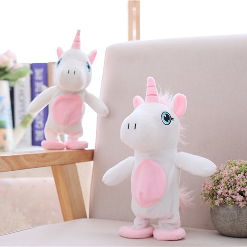 Jouet Licorne avec Laisse - Allume la Corne de Licorne, Marche, Hochement,  Aboie et Remue Sa Queue - Peluche Licorne Interactive - Fille 3 4 5 6 + Ans