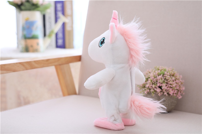 Peluche licorne de dos