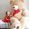Ours peluche beige grande taille pour chambre enfant fille
