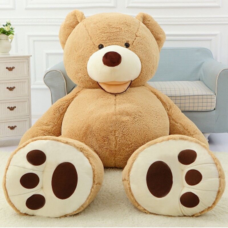 Ours en peluche grande taille 200 cm - Beige, Brun ou Blanc