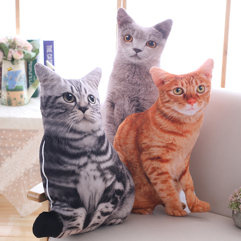 Coussin en forme de Chat - Chat en peluche comme un vrai Modèle