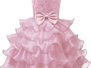 Robe fille couleur rose - Robe élégante pour mariage et autres cérémonies